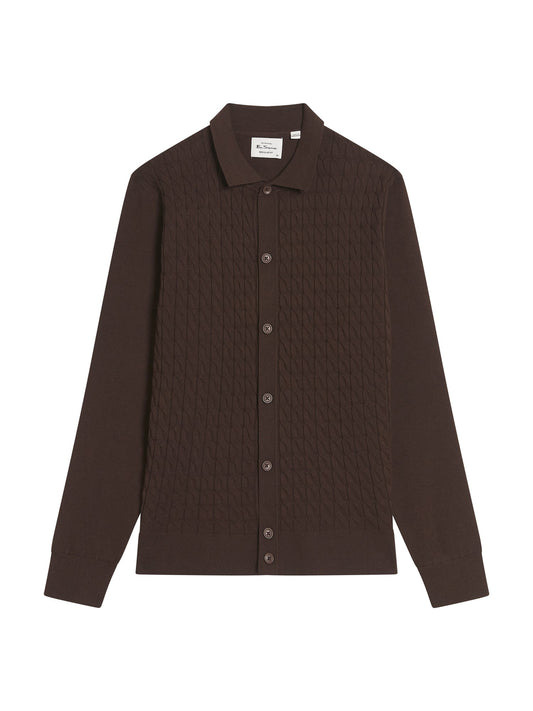Ben Sherman Button Through Cable Polo